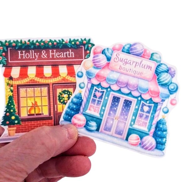 Set Of 10 Large Sugarhouse Christmas Shops Fussy Cuts For Crafts, Cardmaking Etc - Picture 3 of 5